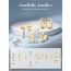JeweBella 3 Paar Ohrringe Silber 925 Set für Damen 14 Karat Vergoldet Kleine Ohrstecker Stapelbar Zirkonia Creolen für Mehrere Piercings