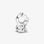 PANDORA Charm Hund Japanischer Akita Inu Silber 799030C01