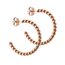 BONNYBIRD® Creolen Rosegold Damen Edelstahl Gedreht Ohrringe Medizinische Ohrstecker Chirgurenstahl Kreolen Wasserfest Schmuck Hypoallergen Nickelfrei Frauen Hoops Geschwungen Vergoldet