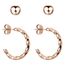 BONNYBIRD® Creolen Rosegold Ohrringe Damen Edelstahl Set Gedreht Geschwungen Ohrstecker Hoops Klein Frauen Wasserfest Schmuck Vergoldet Hypoallergen Chirurgenstahl Medizinisch