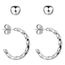 BONNYBIRD® Creolen Silber Ohrringe Damen Edelstahl Set Gedreht Geschwungen Ohrstecker Hoops Klein Frauen Wasserfest Schmuck Vergoldet Hypoallergen Chirurgenstahl Medizinisch