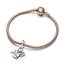 PANDORA Bicolor Schlüssel, Vorhängeschloss & Herz Dreifacher Charm-Anhänger aus Sterling-Silber und rosévergoldete Metalllegierung mit Cubic Zirkonia verziert, 782506C01