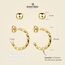 BONNYBIRD® Ohrringe Gold Creolen Damen Edelstahl Set Gedreht Geschwungen Ohrstecker Hoops Klein Frauen Wasserfest Schmuck Vergoldet Hypoallergen Chirurgenstahl Medizinisch