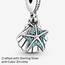PANDORA Moments Seestern & Muschel Charm-Anhänger Sterling Silber, Cubic Zirconia 792076CZF