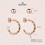 BONNYBIRD® Creolen Rosegold Ohrringe Damen Edelstahl Set Gedreht Geschwungen Ohrstecker Hoops Klein Frauen Wasserfest Schmuck Vergoldet Hypoallergen Chirurgenstahl Medizinisch