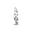 PANDORA ME Schlüssel Mini-Charm-Anhänger aus Sterling Silber, Kompatibel ME und Moments Armbändern, 793084C00