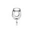 PANDORA Funkelndes Hundepfotenabdruck & Herz Charm, Silber, 1,7cm, 798873C01