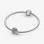 PANDORA Offen gearbeitetes, lilafarbenes Gänseblümchen Charm, Kollektion Garden, aus Sterlingsilber, 798772C02