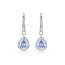 Swarovski Una Angelic Drop-Ohrhänger, Blaue, Rhodinierte Ohrringe mit Strahlenden Swarovski Kristallen im Tropfenschliff