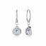 Swarovski Una Angelic Drop-Ohrhänger, Blaue, Rhodinierte Ohrringe mit Strahlenden Swarovski Kristallen im Tropfenschliff