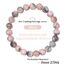 Landorilo Handmade Echte Naturstein Perlen Heilsteine Armband Damen Herren, 8MM Runde Edelsteine Yoga Armbänder, Glücksarmband, Kreative Schmuck Geschenke(Rosa Zebra Jaspis)