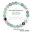 Landorilo Handmade Echte Naturstein Perlen Heilsteine Armband Damen Herren, 8MM Runde Edelsteine Yoga Armbänder, Glücksarmband, Kreative Schmuck Geschenke(Bunter Fluorit)