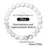 Landorilo Handmade Echte Naturstein Perlen Heilsteine Armband Damen Herren, 8MM Runde Edelsteine Yoga Armbänder, Glücksarmband, Kreative Schmuck Geschenke(Weiß Türkis)