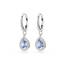 Swarovski Una Angelic Drop-Ohrhänger, Blaue, Rhodinierte Ohrringe mit Strahlenden Swarovski Kristallen im Tropfenschliff