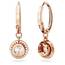 Swarovski Una Drop-Ohrhänger, Rundschliff, Pavé, Weiß, Roségold-Legierungsschicht