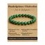 Landorilo Handmade Echte Naturstein Perlen Heilsteine Armband Damen Herren, 8MM Runde Edelsteine Yoga Armbänder, Glücksarmband, Kreative Schmuck Geschenke(Dunkelgrüner Chalcedon)