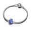PANDORA Moments Blaues Murano-Glas Mini-Charm aus Sterling Silber, Kompatibel Moments Armbänder, 793105C00