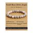 Landorilo Handmade Echte Naturstein Perlen Heilsteine Armband Damen Herren, 8MM Runde Edelsteine Yoga Armbänder, Glücksarmband, Kreative Schmuck Geschenke(Scrub Rosa Zebra Jaspis)