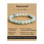 Landorilo Handmade Echte Naturstein Perlen Heilsteine Armband Damen Herren, 8MM Runde Edelsteine Yoga Armbänder, Glücksarmband, Kreative Schmuck Geschenke(Amazonit)