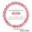 Landorilo Handmade Echte Naturstein Perlen Heilsteine Armband Damen Herren, 8MM Runde Edelsteine Yoga Armbänder, Glücksarmband, Kreative Schmuck Geschenke(Rosa Kristall)