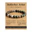 Landorilo Handmade Echte Naturstein Perlen Heilsteine Armband Damen Herren, 8MM Runde Edelsteine Yoga Armbänder, Glücksarmband, Kreative Schmuck Geschenke(Indischer Achat)