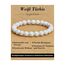 Landorilo Handmade Echte Naturstein Perlen Heilsteine Armband Damen Herren, 8MM Runde Edelsteine Yoga Armbänder, Glücksarmband, Kreative Schmuck Geschenke(Weiß Türkis)