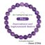 Landorilo Handmade Echte Naturstein Perlen Heilsteine Armband Damen Herren, 8MM Runde Edelsteine Yoga Armbänder, Glücksarmband, Kreative Schmuck Geschenke(Lavendel Chalcedon)