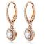 Swarovski Una Drop-Ohrhänger, Rundschliff, Pavé, Weiß, Roségold-Legierungsschicht