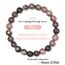 Landorilo Handmade Echte Naturstein Perlen Heilsteine Armband Damen Herren, 8MM Runde Edelsteine Yoga Armbänder, Glücksarmband, Kreative Schmuck Geschenke(Rosa Schwarzer Rhodonit)