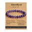 Landorilo Echte Naturstein Perlen Armband, Damen Herren Verträumt Amethyst Perlenarmband, 8MM Runde Edelsteine Yoga Chakren Armbänder, Geburtstag Valentinstag Geschenke