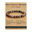 Landorilo Handmade Echte Naturstein Perlen Heilsteine Armband Damen Herren, 8MM Runde Edelsteine Yoga Armbänder, Glücksarmband, Kreative Schmuck Geschenke(Rosa Schwarzer Rhodonit)