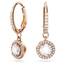 Swarovski Una Drop-Ohrhänger, Rundschliff, Pavé, Weiß, Roségold-Legierungsschicht