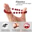 Landorilo Echte Naturstein Perlen Armband, Damen Herren Rot Karneol Perlenarmband, 8MM Runde Edelsteine Yoga Chakren Armbänder, Geburtstag Valentinstag Geschenke