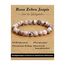 Landorilo Handmade Echte Naturstein Perlen Heilsteine Armband Damen Herren, 8MM Runde Edelsteine Yoga Armbänder, Glücksarmband, Kreative Schmuck Geschenke(Rosa Zebra Jaspis)