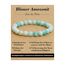 Landorilo Handmade Echte Naturstein Perlen Heilsteine Armband Damen Herren, 8MM Runde Edelsteine Yoga Armbänder, Glücksarmband, Kreative Schmuck Geschenke(Blauer Amazonit)