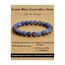 Landorilo Handmade Echte Naturstein Perlen Heilsteine Armband Damen Herren, 8MM Runde Edelsteine Yoga Armbänder, Glücksarmband, Kreative Schmuck Geschenke(Scrub Blau Gestreifter Stein)