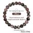 Landorilo Handmade Echte Naturstein Perlen Heilsteine Armband Damen Herren, 8MM Runde Edelsteine Yoga Armbänder, Glücksarmband, Kreative Schmuck Geschenke(Scrub Rosa Schwarzer Rhodonit)