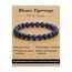 Landorilo Handmade Echte Naturstein Perlen Heilsteine Armband Damen Herren, 8MM Runde Edelsteine Yoga Armbänder, Glücksarmband, Kreative Schmuck Geschenke(Blaues Tigerauge)