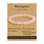 Landorilo Echte Naturstein Perlen Armband, Damen Herren Rosenquarz Perlenarmband, 8MM Runde Edelsteine Yoga Chakren Armbänder, Geburtstag Valentinstag Geschenke
