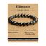 Landorilo Echte Naturstein Perlen Heilsteine Armband Damen Herren, 8MM Runde Edelsteine Yoga Armbänder, Glücksarmband, Kreative Schmuck Geschenke(Hämatit)