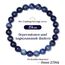 Landorilo Handmade Echte Naturstein Perlen Heilsteine Armband Damen Herren, 8MM Runde Edelsteine Yoga Armbänder, Glücksarmband, Kreative Schmuck Geschenke(Blau Gestreifter Stein)