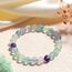 Landorilo Handmade Echte Naturstein Perlen Heilsteine Armband Damen Herren, 8MM Runde Edelsteine Yoga Armbänder, Glücksarmband, Kreative Schmuck Geschenke(Bunter Fluorit)