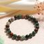 Landorilo Handmade Echte Naturstein Perlen Heilsteine Armband Damen Herren, 8MM Runde Edelsteine Yoga Armbänder, Glücksarmband, Kreative Schmuck Geschenke(Indischer Achat)