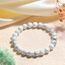 Landorilo Handmade Echte Naturstein Perlen Heilsteine Armband Damen Herren, 8MM Runde Edelsteine Yoga Armbänder, Glücksarmband, Kreative Schmuck Geschenke(Weiß Türkis)