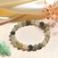 Landorilo Handmade Echte Naturstein Perlen Heilsteine Armband Damen Herren, 8MM Runde Edelsteine Yoga Armbänder, Glücksarmband, Kreative Schmuck Geschenke(Grünes Gespenst)