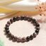 Landorilo Handmade Echte Naturstein Perlen Heilsteine Armband Damen Herren, 8MM Runde Edelsteine Yoga Armbänder, Glücksarmband, Kreative Schmuck Geschenke(Rosa Schwarzer Rhodonit)