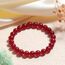 Landorilo Echte Naturstein Perlen Armband, Damen Herren Rot Karneol Perlenarmband, 8MM Runde Edelsteine Yoga Chakren Armbänder, Geburtstag Valentinstag Geschenke