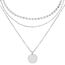 BONNYBIRD® Layering Ketten Set Silber - Boho Kette Damen Anhänger Kette Silber Kette Mehrreihig Dreifach Kette Edelstahl Mehrreihige Kette mit Anhänger