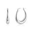 Silber 925 Creolen Ohrringe für Damen, Große Ovale Creolen Ohrringe Hypoallergen Sterling Silber Ohrringe Klobige Creolen Ohrringe Dick Creolen Glatte Tropfenform Damen Mädchen 2,2 cm