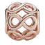 PANDORA Charm in Form von Unendlichkeits-Symbolen mit 14 Karat rosévergoldete Metalllegierung Moments Collection